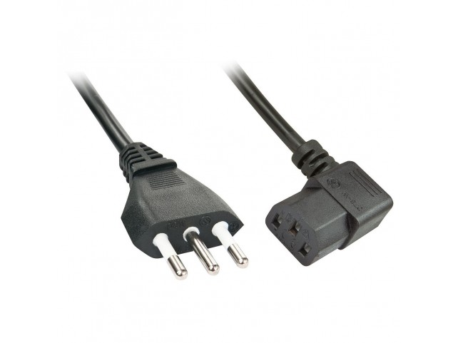 Lindy 2m IT to C13 Angled Mains  Cable