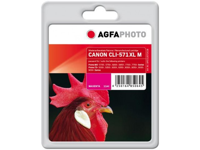 AgfaPhoto Ink Magenta CLI-571XL  Pages 680