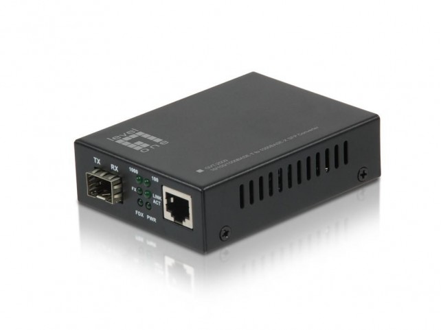 LevelOne 10/100/1000BASE-T-1000BASE-X  RJ45 to SFP Gigabit Media