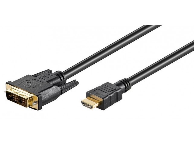MicroConnect HDMI 19 - DVI-D 18+1 15m M-M  Resolution : HDTV up to 1080p