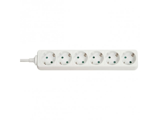 Lindy 6-Way Schuko Mains Power  Extension, White