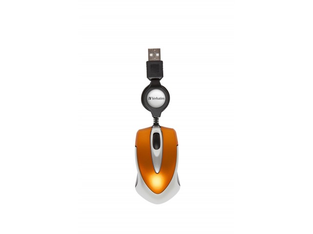 Optical Mini Travel Mouse  USB Volcanic Orange