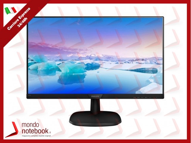 MONITOR PHILIPS LED 27" Wide 273V7QJAB/00 1920x1080 5ms 250cd/mq 1000:1(10.000.000:1) 2x2W MM VGA HD