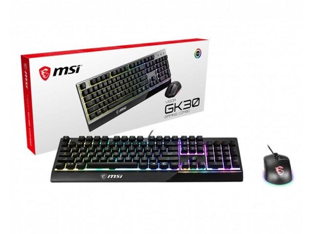 MSI Vigor Gk30 Combo Rgb  Memchanical Gaming Keyboard +