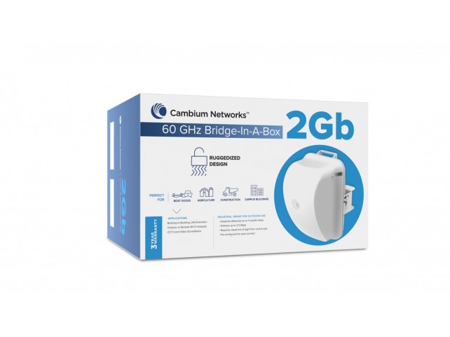Cambium Networks 60GHz Bridge in a Box 2Gb  with EU cord