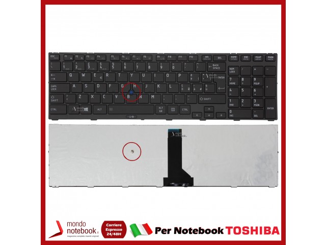 Tastiera Notebook TOSHIBA Tecra R850 R950 R960 (NERA) Italiana Con Trackpoint