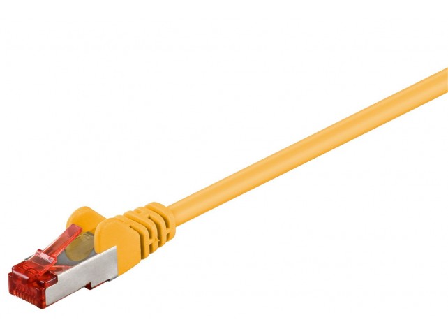 MicroConnect S/FTP CAT6 0.15m Yellow LSZH  PiMF (Pairs in metal foil)