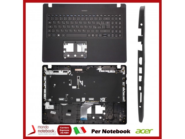 Tastiera con Top Case ACER TravelMate P215-52 P215-41 P215-53 Italiana Retroill.