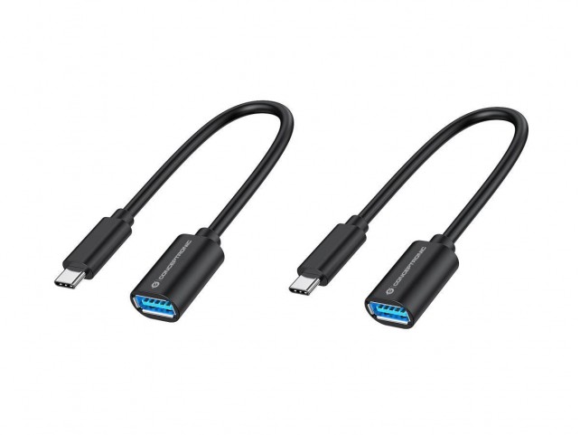 Conceptronic Usb-C To Usb-A Otg Adapter  2-Pack, 20Cm