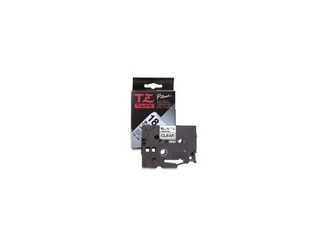 Brother Tape Black On Clear 18mm  