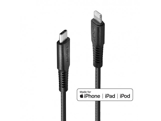 Lindy 1m Reinforced USB Type C to  Lightning Cable