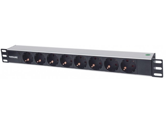 Intellinet 19 1U Rackmount 8-Output  Power Distribution Unit (PDU)