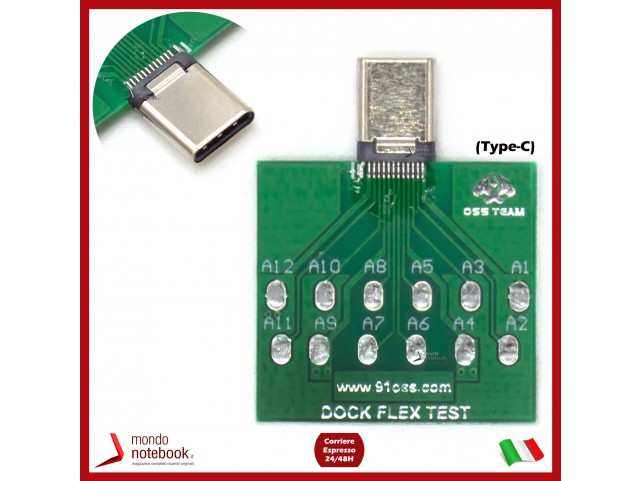 Dock Flex Test Tester per Smartphone Android strumento di Test facile (Type-C)