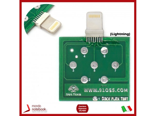 Dock Flex Test Tester per Smartphone iPhone U2 Strumento di Test facile (Lightning)