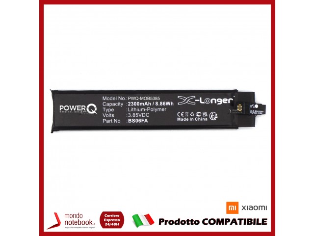 Batteria PowerQ per Xiaomi Black Shark 3 2300mAh 3.85V P/N BS06FA