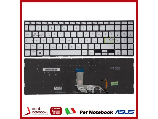 Tastiera Notebook ASUS Vivobook K513EP X513EQ X513EP (Silver) Italiana Retroilluminata