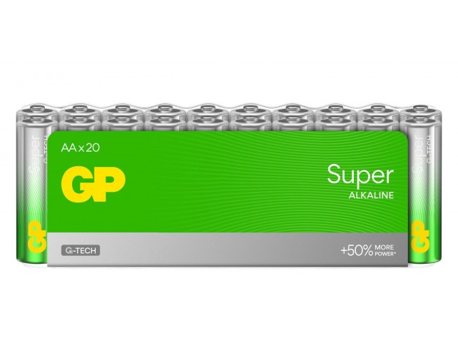 GP Batteries GP SUPER ALKALINE AA/LR6  Battery. Shrink 20-Pack