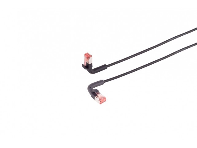 Lanview Bendable booted RJ45 CAT6A  U/FTP 7 5m Black FLEX-ANGLE