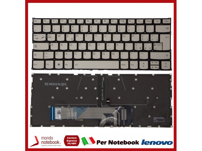 Tastiera Notebook Lenovo Yoga C640-13IML (Silver/Gold) Italiana