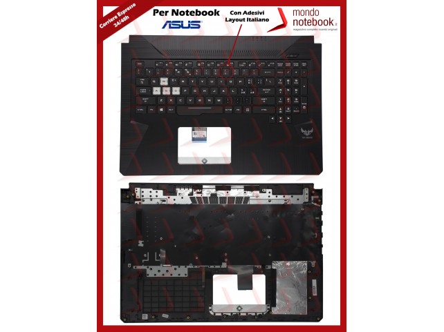 Tastiera con Top Case ASUS FX705DT Con Adesivi Layout ITALIANO