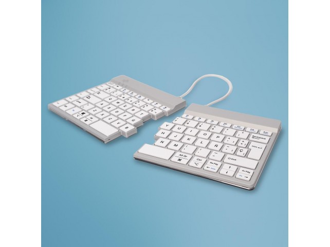 R-Go Tools R-Go Split Break keyboard  QWERTY (ES) bluetooth white