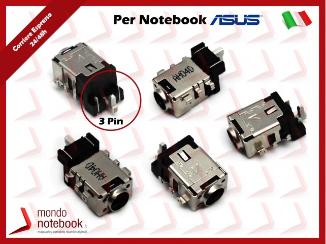 Connettore di Alimentazione DC Power Jack ASUS X409 X509 X541 X441 X442 X556 P541 (3P)