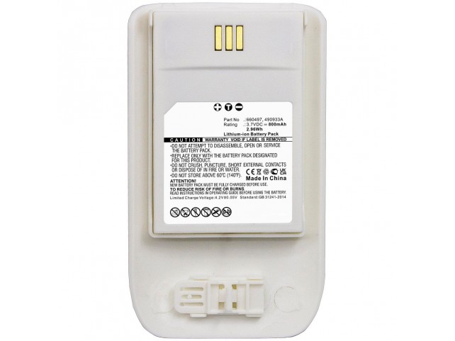 CoreParts Battery 2.96Wh Li-ion 3.7V  800mAh White for Mitel Ascom