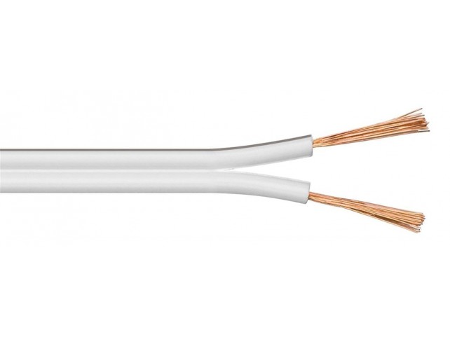 MicroConnect Speaker cable 50m 2x2 5mm  white cable diameter 2 x 2 5