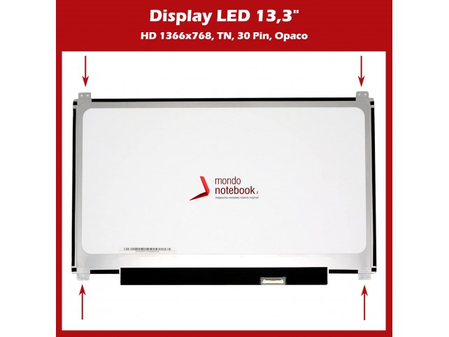 Display LED 13,3" (1366x768) WXGA HD SLIM 30 Pin DX (OPACO)