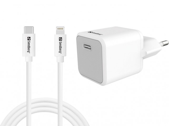 Sandberg USB-C AC Charger +Lightning 1M  
