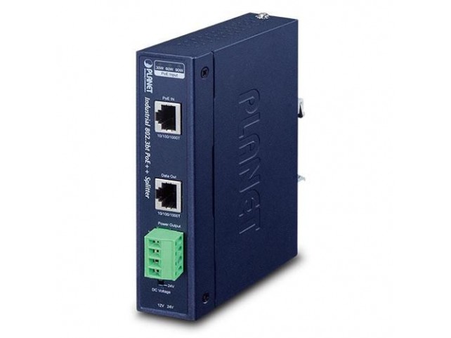 Planet IP Single Port 10/100/1000T  802.3bt PoE++ Splitter 12/24V