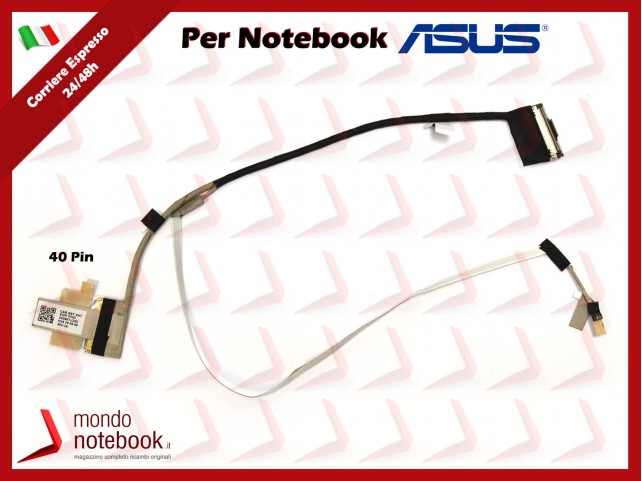 Cavo Flat LCD ASUS X571 A571 F571 FX571 K571 NX571 RX571 S571 (Versione 40 Pin)