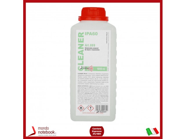 DETERGENTE LIQUIDO VASCHETTA ULTRASUONI BAGNO CHIMICO ALCOOL ISOPROPILICO 1 LT