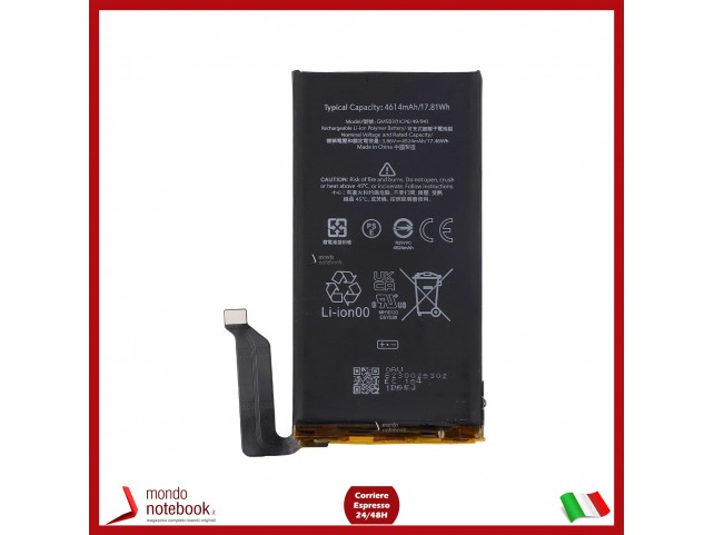 BATTERIA GMSB3 PER GOOGLE PIXEL 6 G9S9B16 4614 mAh QUALITA' PARI ORIGINALE