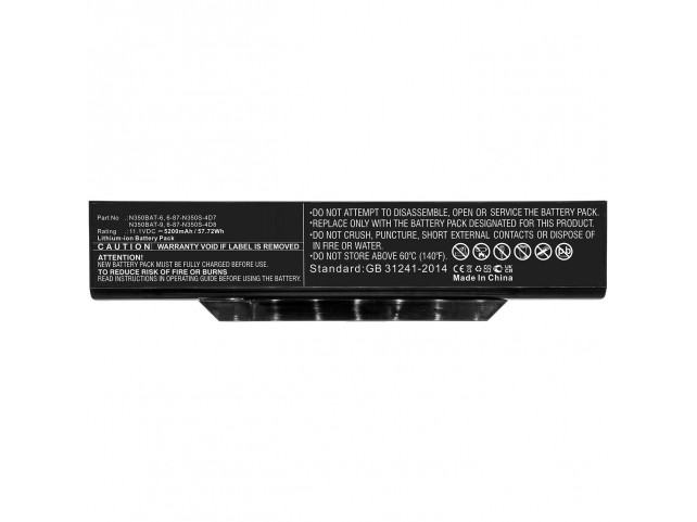 CoreParts Battery 57.72Wh Li-ion 11.1V  5200mAh Black for Clevo