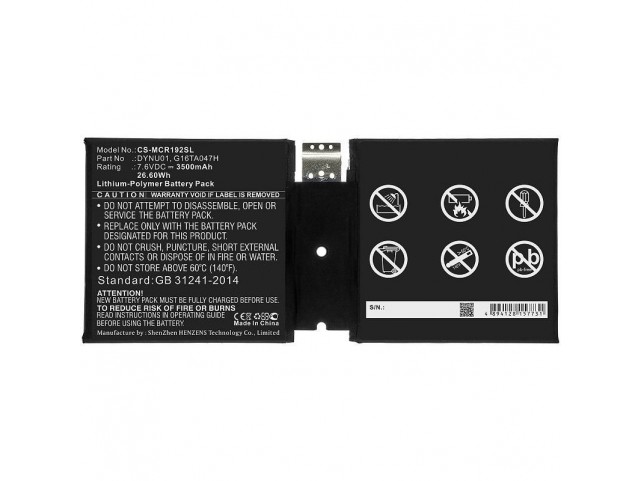 CoreParts Battery 26.60Wh Li-Pol 7.6V  3500mAh Black for Microsoft