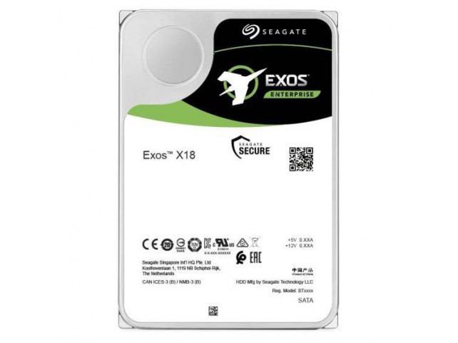 Seagate Exos X18 14TB HDD SAS 7200RPM  256MB cache 512e/4Kn BLK