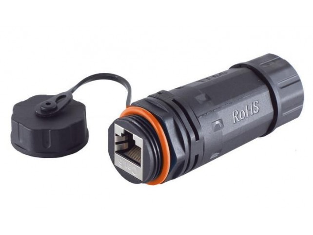 MicroConnect RJ45 coupler CAT 6a IP68  short Outdoor