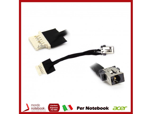 Connettore di Alimentazione DC Power Jack ACER Spin 5 SP513-52N SP513-53N (45W) 450.0CR04.0011 450.0
