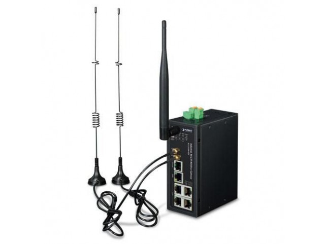 Planet Industrial 4G LTE Cellular WL  Gateway with 5-P 10/100/1000T