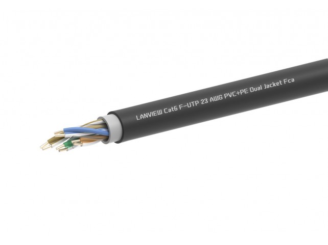 Lanview CAT6 F/UTP PVC+PE Dual Jacket  solid cable 305m