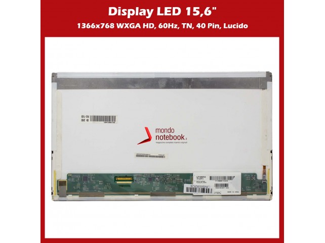 Display LED 15,6" (1366x768) WXGA HD 40 Pin SX (LUCIDO)