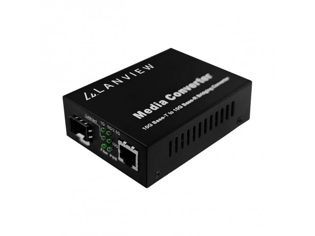 Lanview 10GBase-T RJ45 to 10GBase-X  SFP+ Unmanaged Media