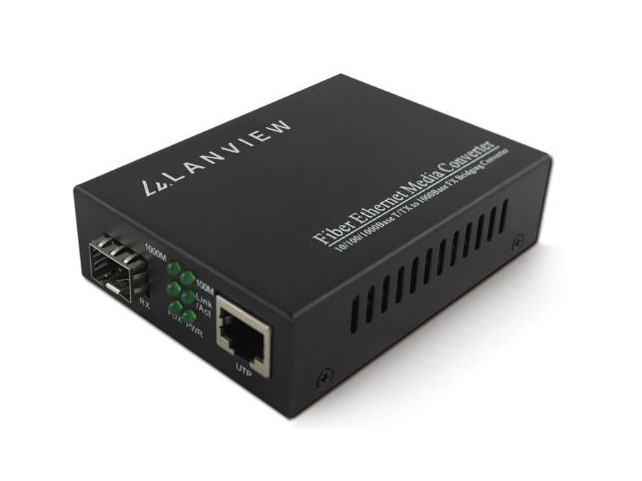 Lanview 10/100/1000Base-T RJ45 to  1000Base-X SFP Unmanaged
