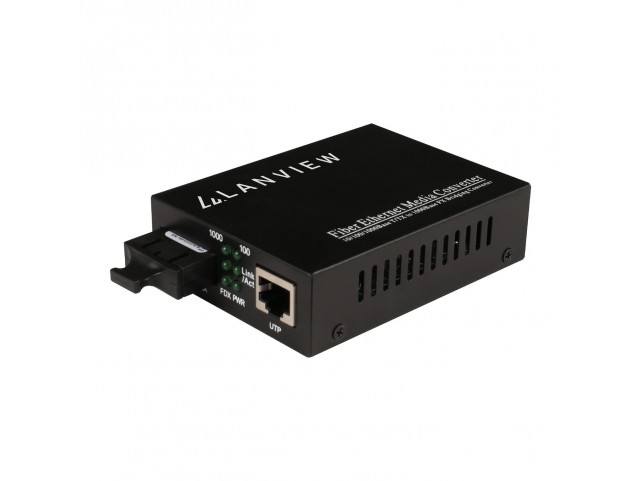 Lanview 10/100/1000Base-T RJ45 to  1000Base-X SC Unmanaged Media