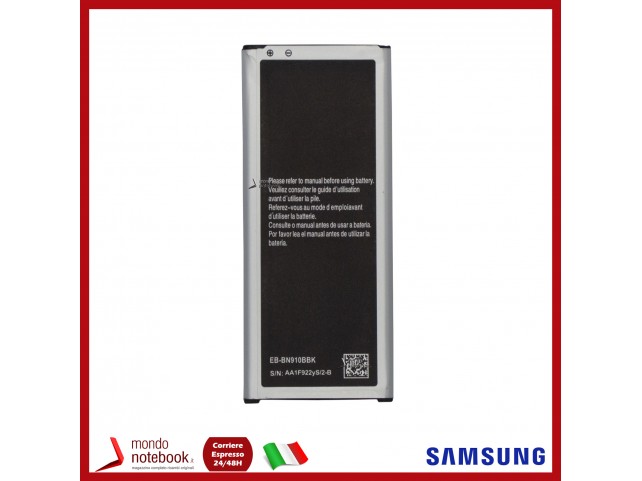 BATTERIA EB-BN910BBE PER SAMSUNG GALAXY NOTE 4 SM-N910F 3220 mAh PARI ORIGINALE