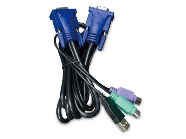 Planet 3.0M USB KVM Cable w built-in  PS2 to USB Converter