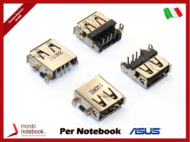 Presa Porta USB 2.0 per ASUS K42 K42JR K42JC K52DR K52 K52J K52D K52JK K52JT A52 A52J X52J X52F