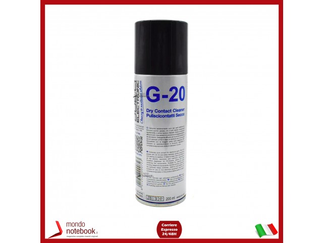 SPRAY ALCOOL PULISCI CONTATTI SECCO DETERGENTE SGRASSANTE 200ml G-20 G20 DUE CI