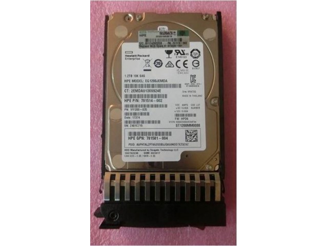 Hewlett Packard Enterprise 1.2TB SAS 12G 10K SFF DS ST  